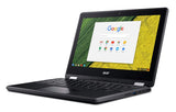 Acer Chromebook Professional Spin Series, Convertible, Ruggedized,  11.6" LCD Touch Screen, Intel Celeron 3350, 4GB Ram, 32Gb eMMC, Black, Chrome OS, R751T-C8HR-CA