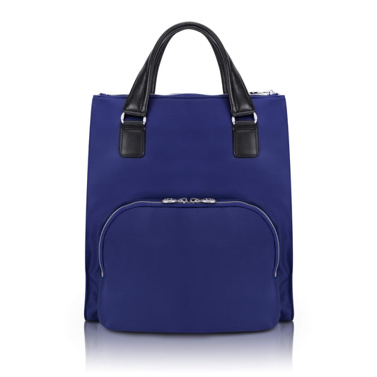 McKlein 18547 USA Sofia 3-in-1 Nylon Ladies' Convertible Backpack Tote Navy
