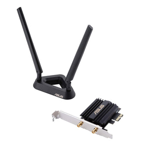 Asus AX3000 (PCE-AX58BT) Next-Gen WiFi 6 Dual Band PCIe Wireless Adapter with Bluetooth 5.0 - Ofdma, 2x2 Mu-Mimo and WPA3 Security