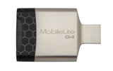 Kingston Digital USB 3.0 Portable Card Reader for SD, SDXC, SDHC, MMC, RS-MMC, microSD, microSDHC, microSDXC Card UHS-I and UHS-II, Class 4, 6, and 10 Memory Cards. MobileLite G4 (FCR-MLG4)