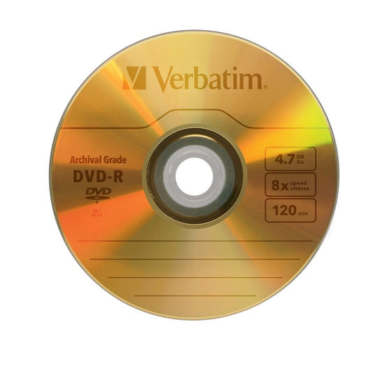 Verbatim UltraLife 4.7 GB 8X Gold Archival Grade DVD-R, 5-Disc Jewel Case 96320
