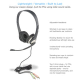 Cyber Acoustics Stereo Headset, headphone with microphone, great for K12 School Classroom and Education (AC-201)