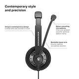 Samsung SC 40 USB MS (506498) - Single-Sided Business Headset | for Skype for Business | with HD Sound, Noise-Cancelling Microphone, USB Connector (Black)