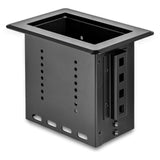Single-Module Conference Table Connectivity Box - for Adding Power/Charging/AV/Laptop Docking Module (BEZ4MOD)