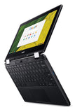 Acer Chromebook Professional Spin Series, Convertible, Ruggedized,  11.6" LCD Touch Screen, Intel Celeron 3350, 4GB Ram, 32Gb eMMC, Black, Chrome OS, R751T-C8HR-CA