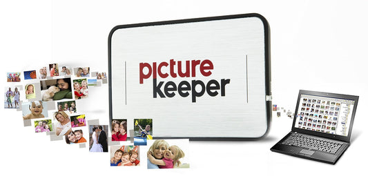 Smart USB Backup Drive 500GB - Picture Keeper PRO External Photo Video and File Backup Device for PC and MAC Laptops and Computers