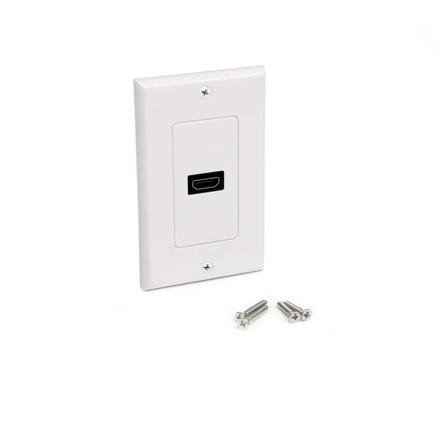 StarTech.com Single Outlet Female HDMI Wall Plate White - Wall mount plate - white - HDMIPLATE