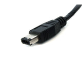 StarTech.com IEEE-1394 Firewire Cable 4-6 - IEEE 1394 Cable - 4 pin FireWire (M) to 6 pin FireWire (M) - 1 ft - Molded - Black - 139446MM1