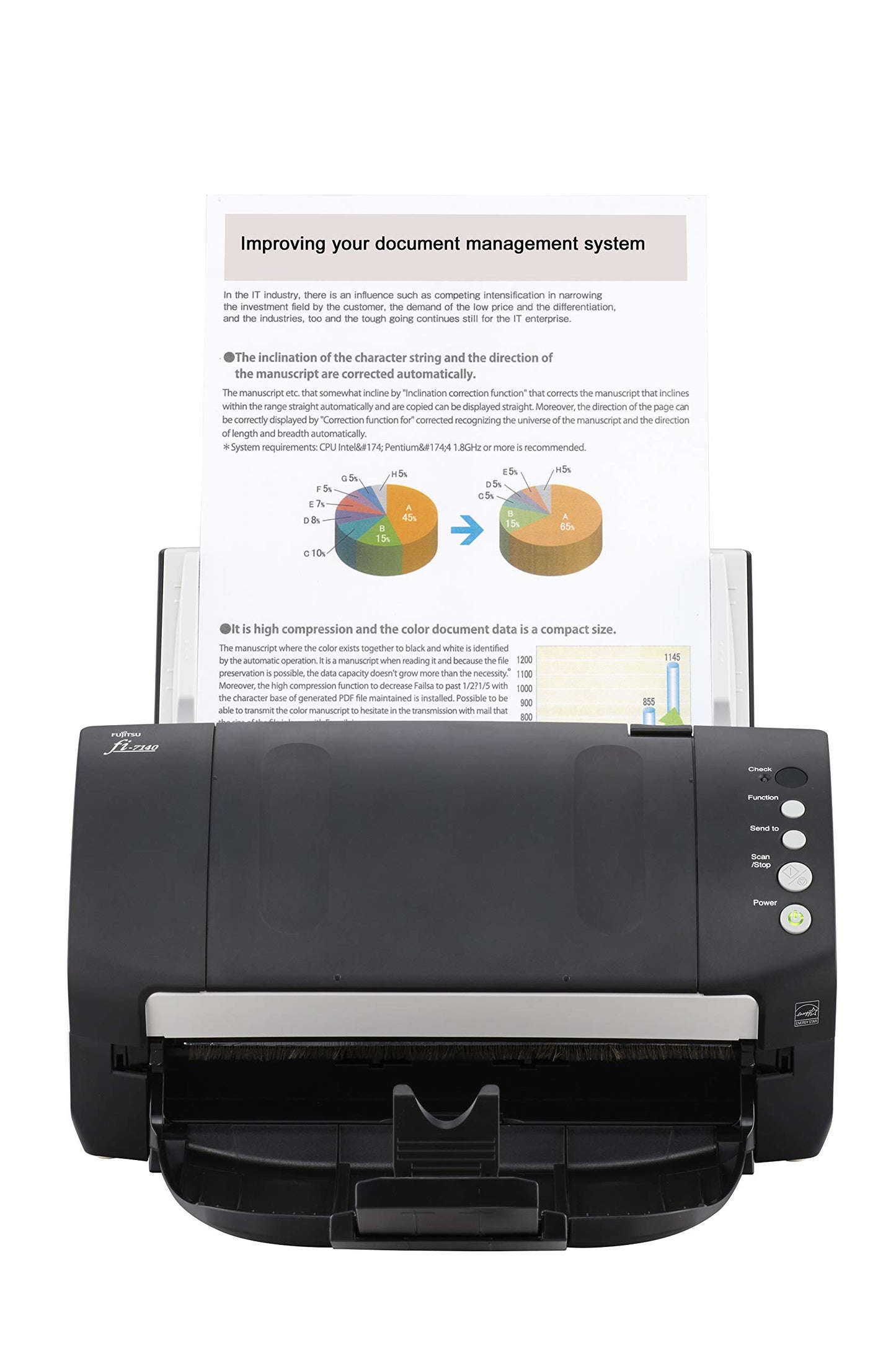 Fujitsu fi-7140 40ppm Duplex Document Scanner with 80PG Feeder - USB