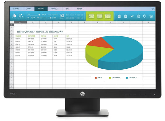 HP Business P203 20" LED LCD Monitor - 16:9-5 ms