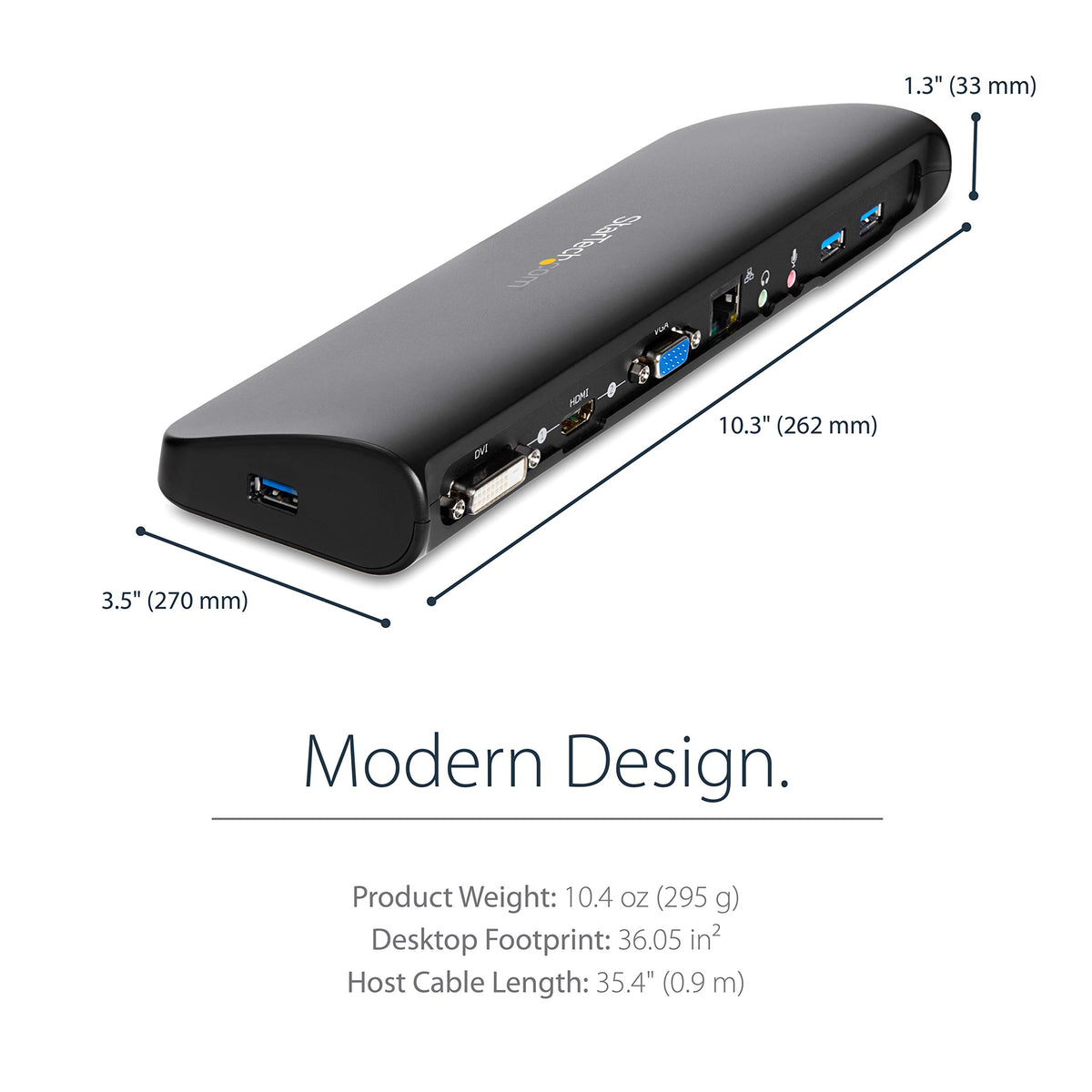 StarTech.com USB 3.0 Docking Station with HDMI and DVI/VGA - Dual Monitor - Universal Laptop Dock - Mac and Windows Compatible (USB3SDOCKHDV)