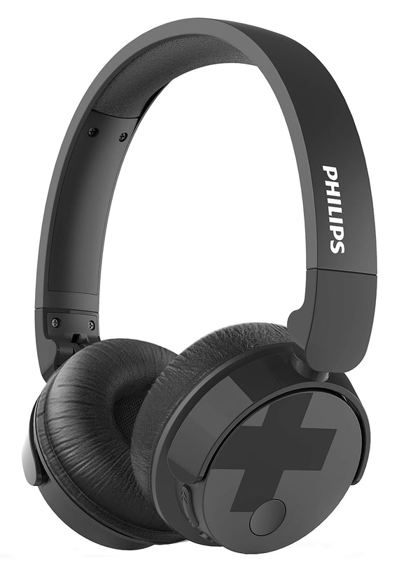 Philips Bass+ TABH305BK Active Noise Cancelling Wireless Headphones, Up to 18 Hours of Playtime