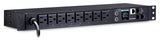 CyberPower PDU31001 Monitored PDU, 100-120V/15A, 8 Outlets, 1U Rackmount, Black