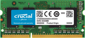 Crucial 4GB Single DDR3 1600 MT/s (PC3-12800) CL11 SODIMM 204-Pin 1.35V/1.5V Notebook Memory Module CT51264BF160B