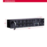 CyberPower PDU81009 Switched Metered-by-Outlet PDU, 200-240V/30A, 10 Outlets, 2U Rackmount