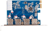 VisionTek 4 Port USB 3.0 PCIe Internal Card - 900544