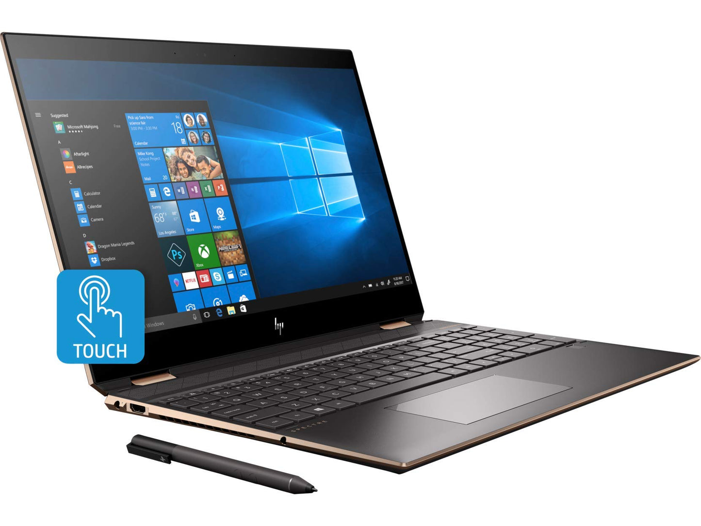 HP Spectre X360 15" Touchscreen Laptop (Intel Core i7-9750H, 16GB, 1 TB Intel SSD, Windows 10 Home, Silver) 15-df1020ca