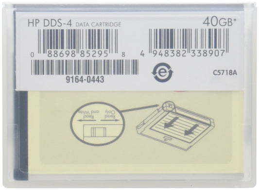 HP DAT DDS-4 Data Cartridge -DDS-4-20 GB (Native)/40 GB (Compressed) -492.13 ft Tape Length -1 Pack