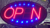 OneDealOutlet Ultra Bright LED Open Sign 2 Pattern Motion 13"x22" Oval, LED light, Indoor