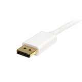 StarTech.com 1m 3 ft White Mini DisplayPort to DisplayPort 1.2 Adapter Cable M/M - DisplayPort 4k with HBR2 Support - Mini DP to DP Cable (MDP2DPMM1MW)