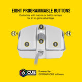 Corsair M55 RGB Pro Ambidextrous Multi-Grip Gaming Mouse, White