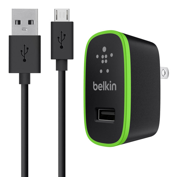 Belkin MIXIT Home and Travel Wall Charger with 4-Foot Micro USB ChargeSync Cable (Compatible with Amazon Fire Phone) - 2.1 AMP (Black)