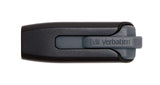 Verbatim 256GB USB 3.0 Store 'n' Go V3 Flash Drive - Cap-Less & PC / Mac Compatible - Gray