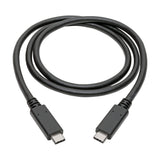 Tripp Lite USB C Cable USB 3.1 Gen 1 5A Type C M/Fast Charging, 6' (U420-003-5A), 3 Feet, Black