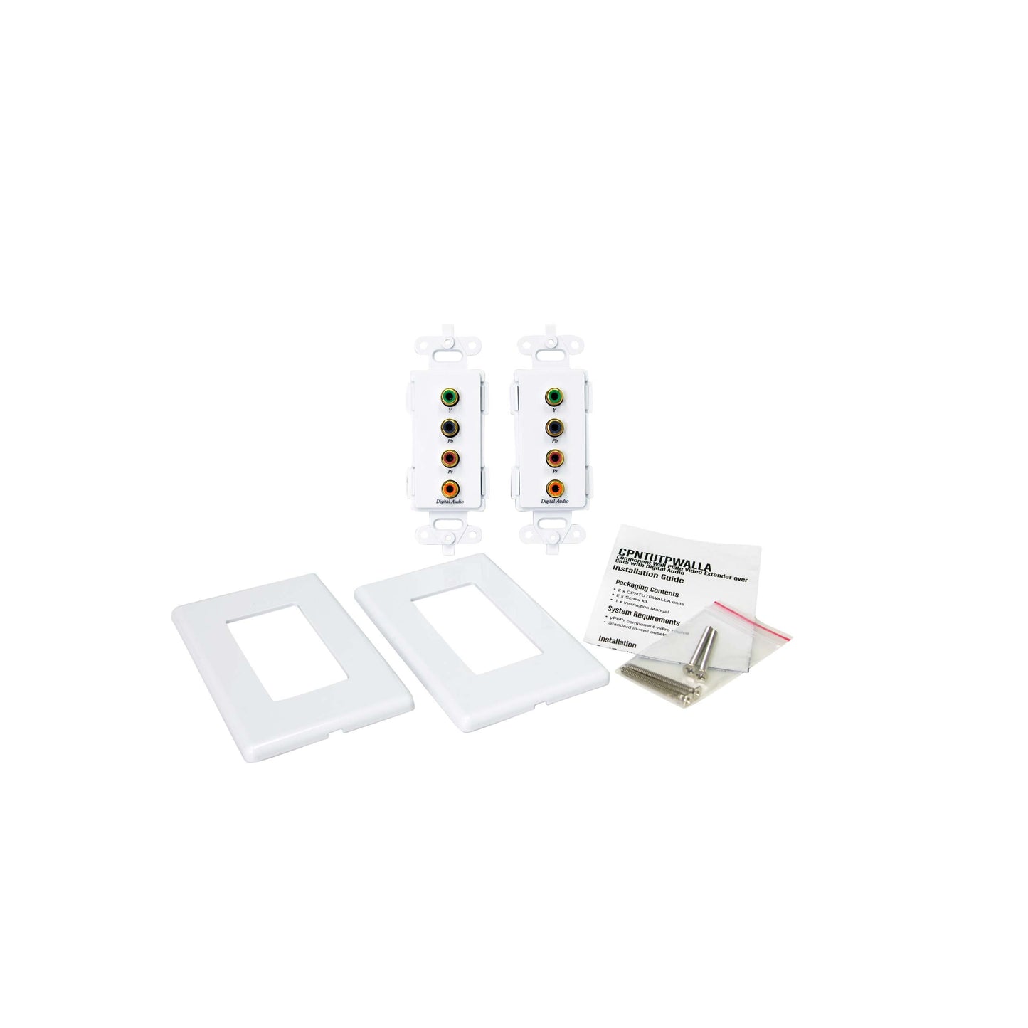 StarTech.com CPNTUTPWALLA Component Wall Plate Video Extender Over Cat 5 with Digital Audio
