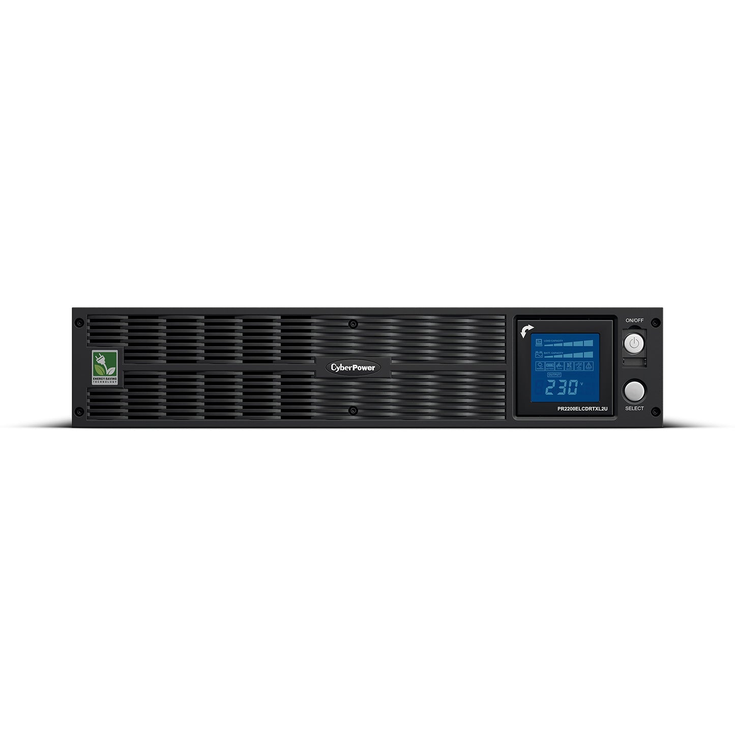 CyberPower PR2200ELCDRTXL2U Smart App Sinewave UPS System, 1000VA/900W, 8 Outlets, AVR, 2U Rack/Tower