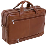 McKlein 15564 USA Kenwood Leather Double Compartment Laptop Case Brown