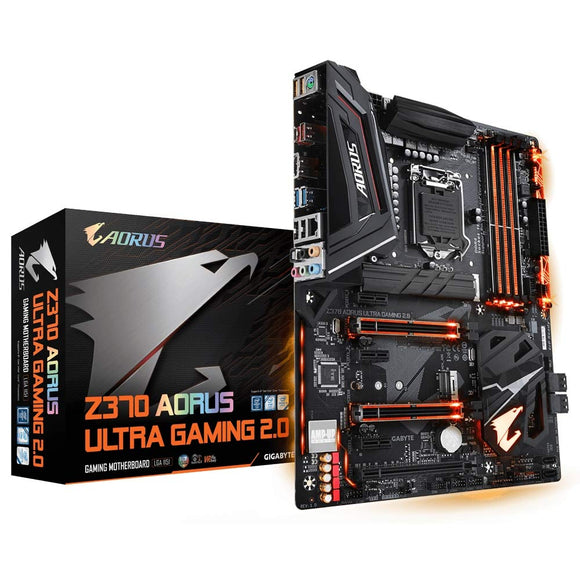 Gigabyte Z370 AORUS Ultra Gaming 2.0 (Intel LGA1151/ ATX/ 2xM.2/ Front USB 3.1/ RGB Fusion/Fan Stop/SLI/Motherboard)