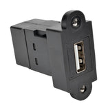 Tripp Lite USB 2.0 Keystone/Panel Mount Coupler (F/F), All-in-One, Black (U060-000-KP-BK)
