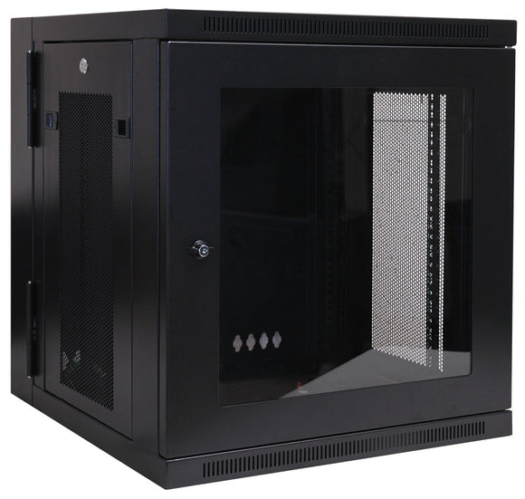 Tripp Lite SRW12USG 12U Wall Mount Rack Enclosure Cabinet with Plexiglass Front Door (Black)