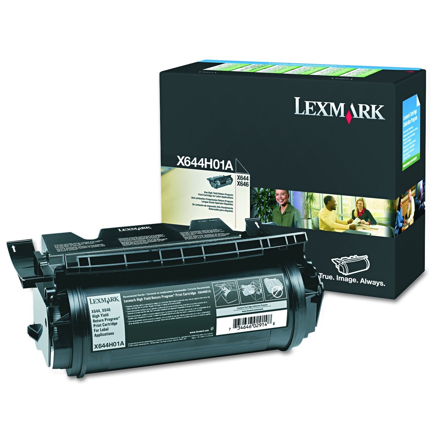 X644e X646e High Yield Return Print Cartridge for Labels 21k
