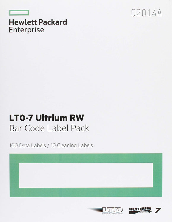 HP LTO-7 Ultrium RW Bar Code Label Pack (Q2014A)