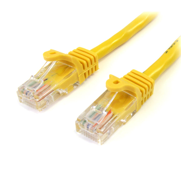 StarTech.com Cat5e Ethernet Cable - 25 ft - Yellow- Patch Cable - Snagless Cat5e Cable - Long Network Cable - Ethernet Cord - Cat 5e Cable - 25ft (45PATCH25YL)