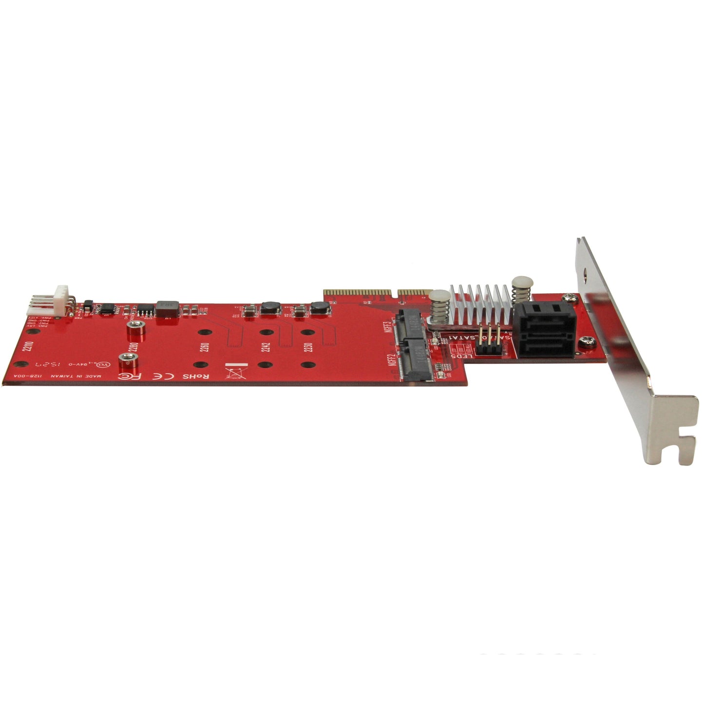 Startech.Com PEXM2SAT3422StarTech.Com 2x M.2 NGFF SSD RAID Controller Card Plus 2x SATA III Ports, PCIe