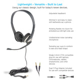 Cyber Acoustics Stereo Headset and Boom Mic with PC Y-Adapter (AC-204)