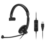 Samsung SC 40 USB MS (506498) - Single-Sided Business Headset | for Skype for Business | with HD Sound, Noise-Cancelling Microphone, USB Connector (Black)