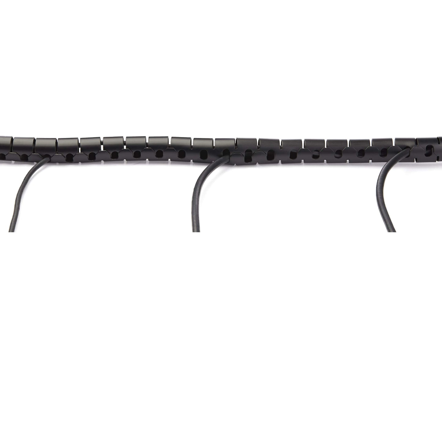 2.5m (8.2ft) Cable Management Sleeve - Spiral - 1" (25mm) Diameter - W/Cable Loading Tool - Black (CMSCOILED2)