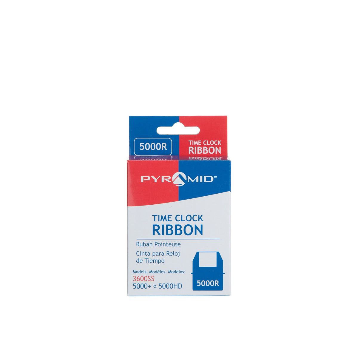 Pyramid 5000R Genuine Replacement Ribbon for 3550ss, 3600ss, 4000Pro, 5000, 5000HD Time Clocks, Black, Lasts 60% Longer Than Compatible Replacement Ribbon