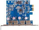 VisionTek 900870 4 Port USB 3.0 x1 PCIE Internal Card for PC & Server