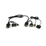 StarTech.com 2 Port USB VGA Cable KVM Switch - USB Powered w/Remote Switching - Desktop KVM Switch - VGA KVM Switch (SV221NANOU)