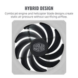 Cooler Master MasterFan SF120R 120mm High Performance Square Frame Fan w/Static Pressure, Silent Technology, and PWM Control Fan