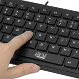 Adesso Natural Ergonomic AKB-111UB SlimTouch Mini Keyboard