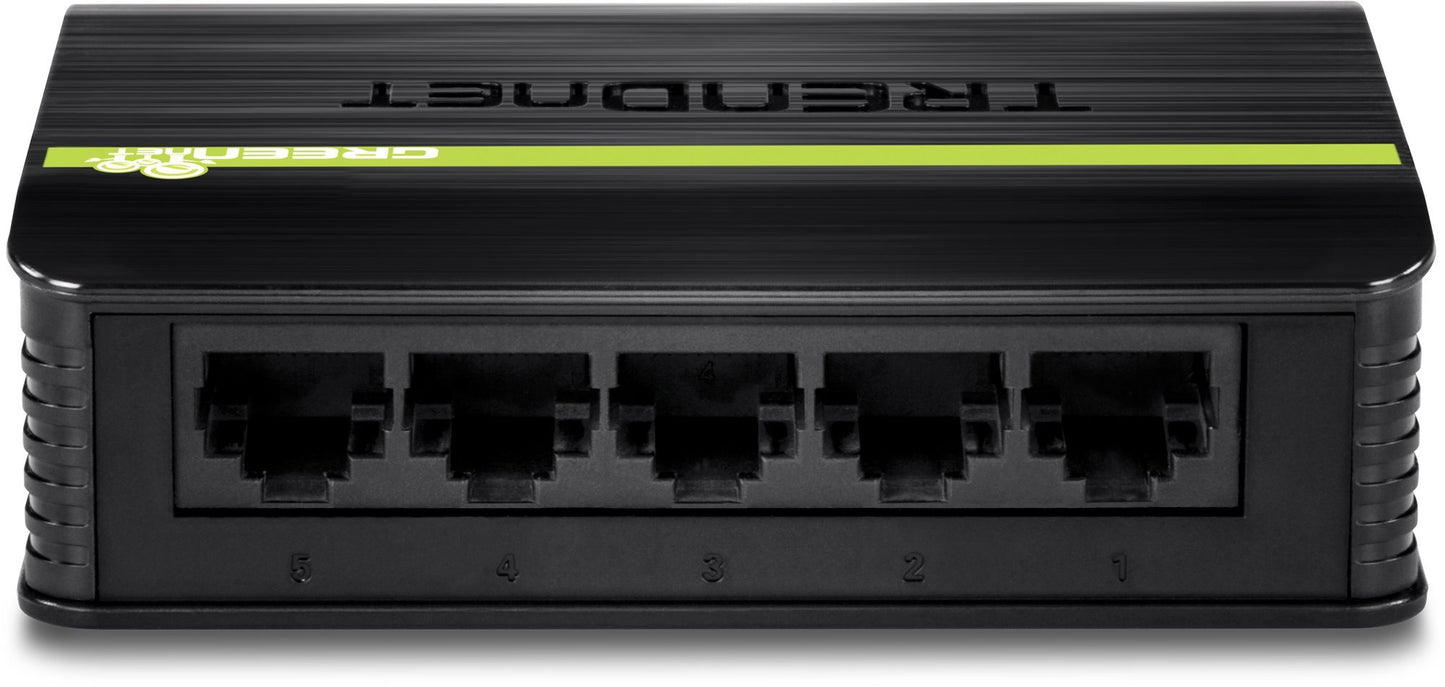 TRENDnet 5-Port Unmanaged Gigabit GREENnet Desktop Plastic Housing Switch, Plug & Play, 5 x Gigabit Ports, 10 Gbps, TEG-S5g