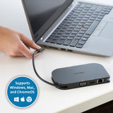 Kensington SD1600P USB-C Travel Dock 4K with Pass-Through USB-C Charging (K33968WW)