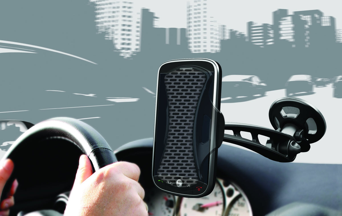 Clingo Universal Hands-Free Car Mount for iPhone 4/4S/5 and All Cell Phones and Mobile Devices-Retail Packaging-Black/White