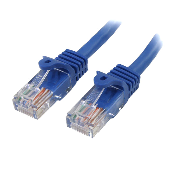 StarTech.com Cat5e Ethernet Cable1 ft - Blue - Patch Cable - Snagless Cat5e Cable - Short Network Cable - Ethernet Cord - Cat 5e Cable - 1ft (RJ45PATCH1)